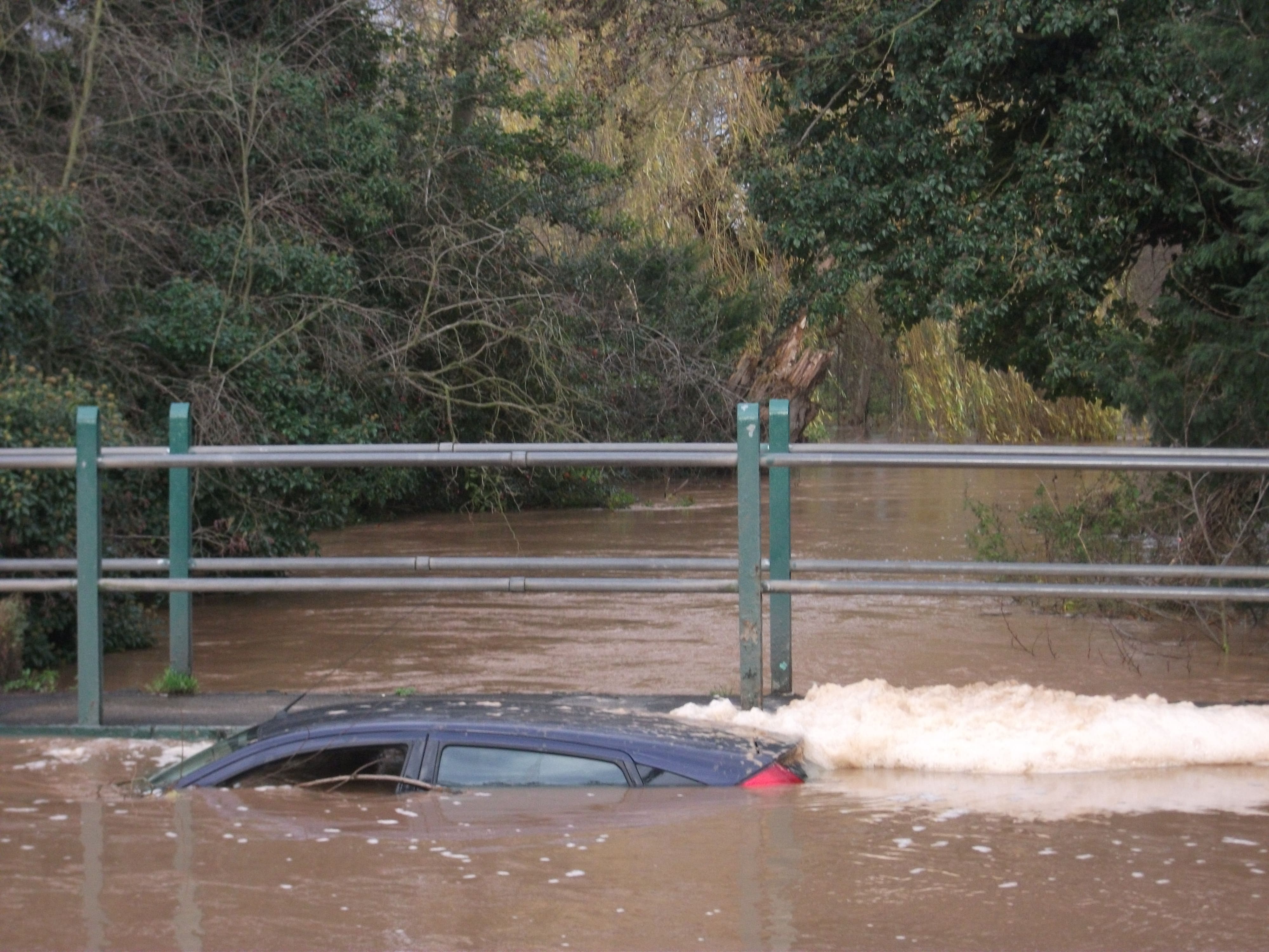 Rufford Ford in flood